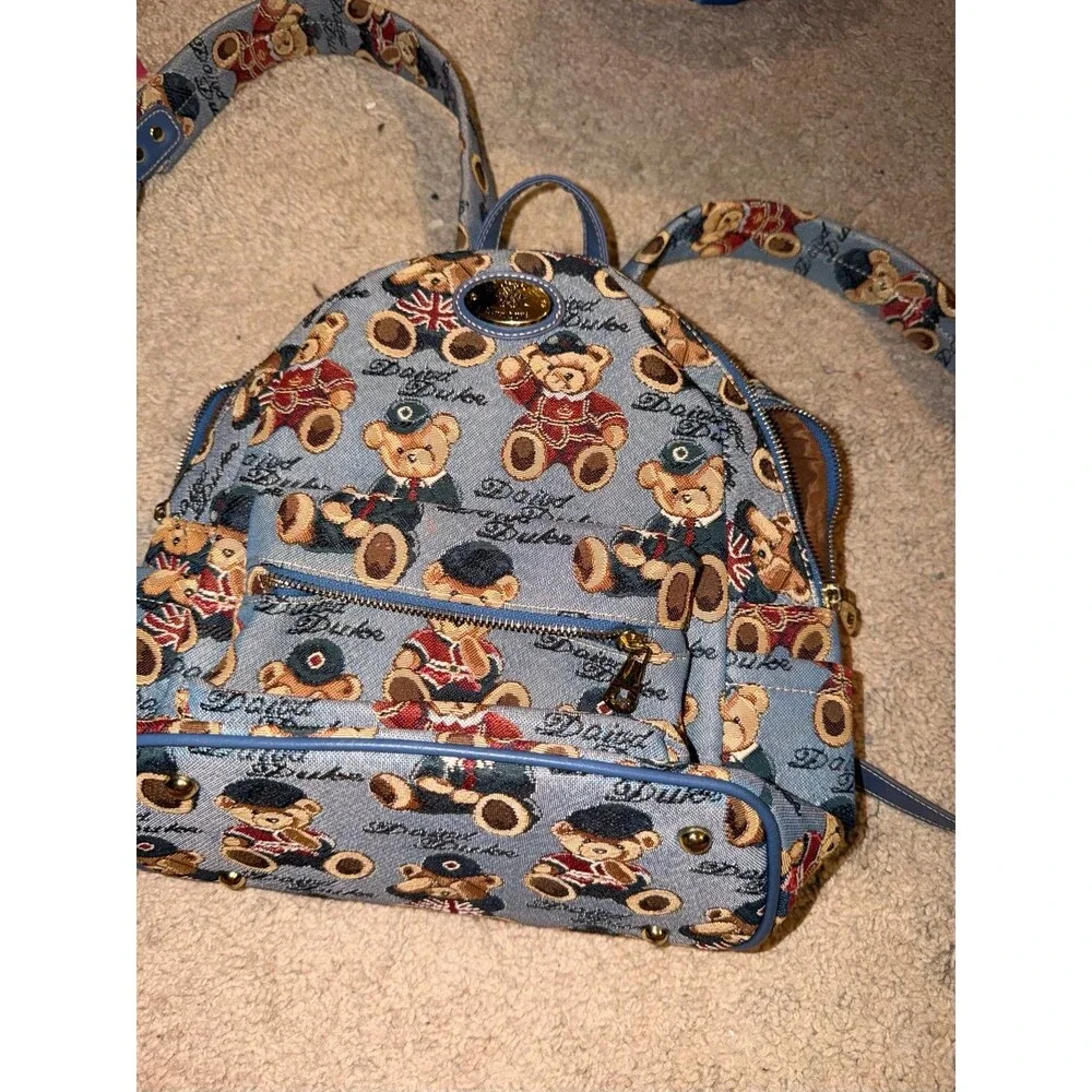 Daivd Duke bear backpack pattern London England dressed up costume bear